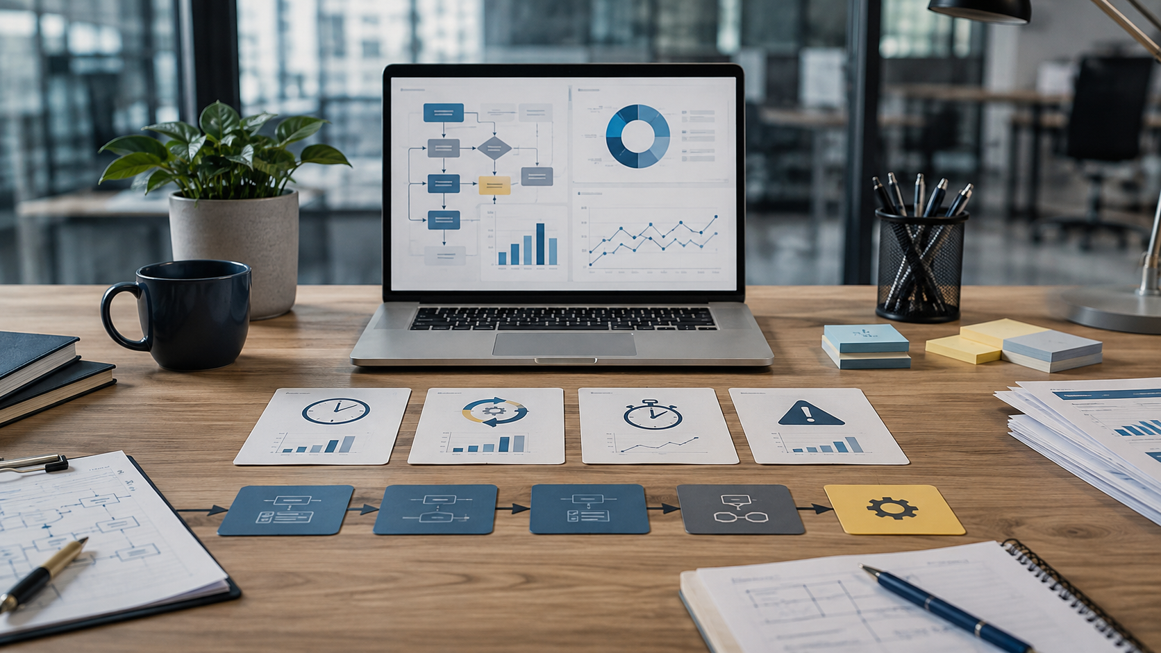Dashboard de indicadores operacionais para acompanhar o retorno da automação