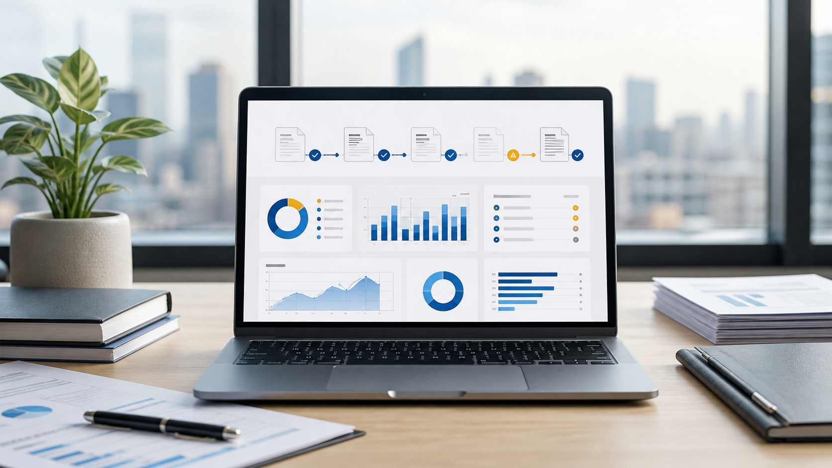 Painel de indicadores financeiros para acompanhar automação e exceções