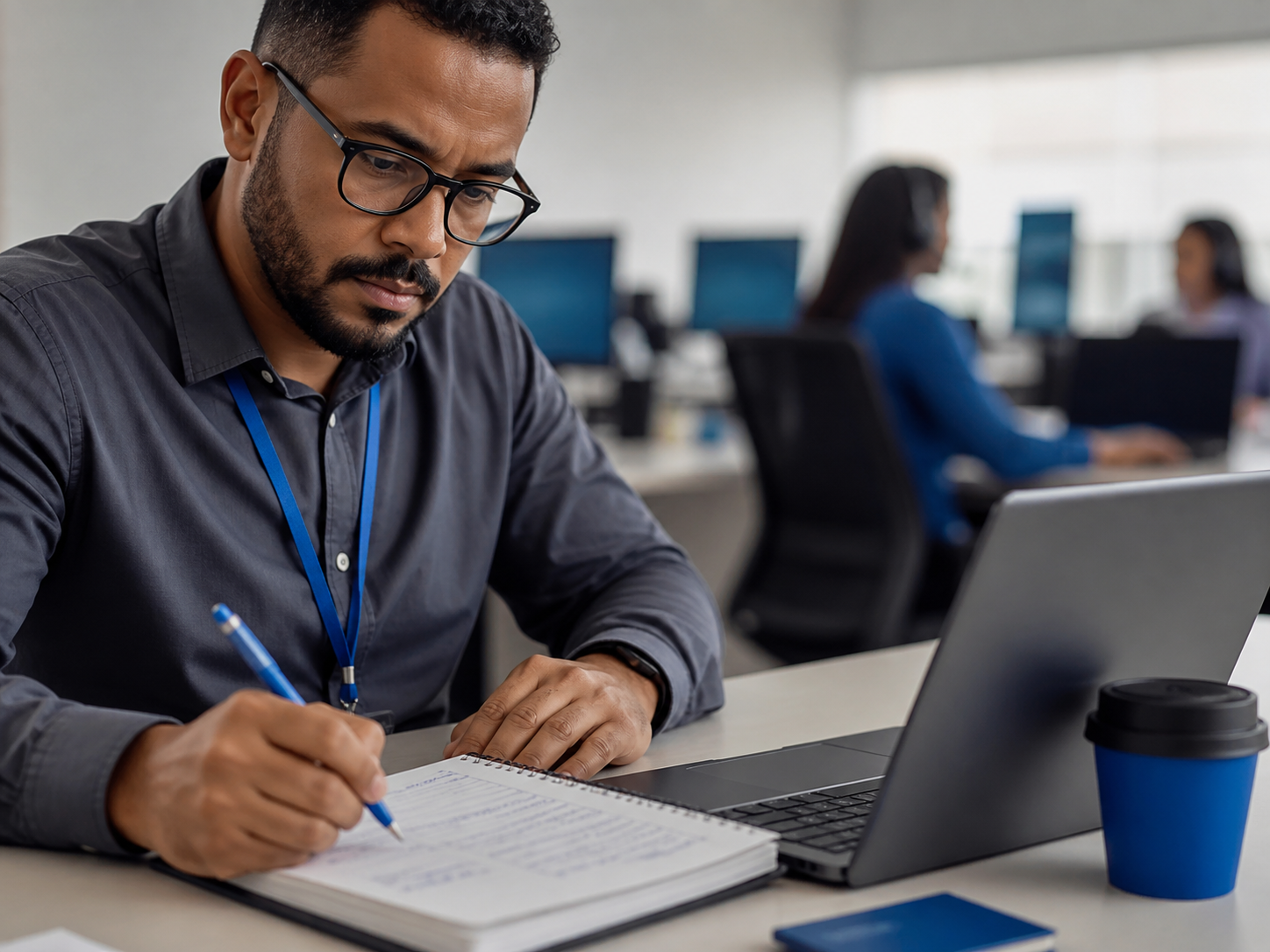 Profissionais analisam casos de atendimento que exigem decisão humana e contexto operacional